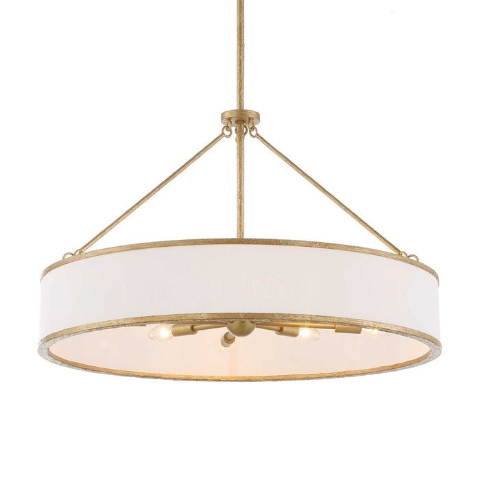 Uttermost Algiers 8 Light Drum Pendant, Textured Soft Gold - 21639