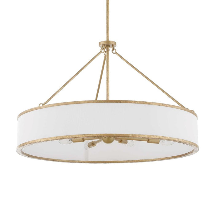 Uttermost Algiers 8 Light Drum Pendant, Textured Soft Gold