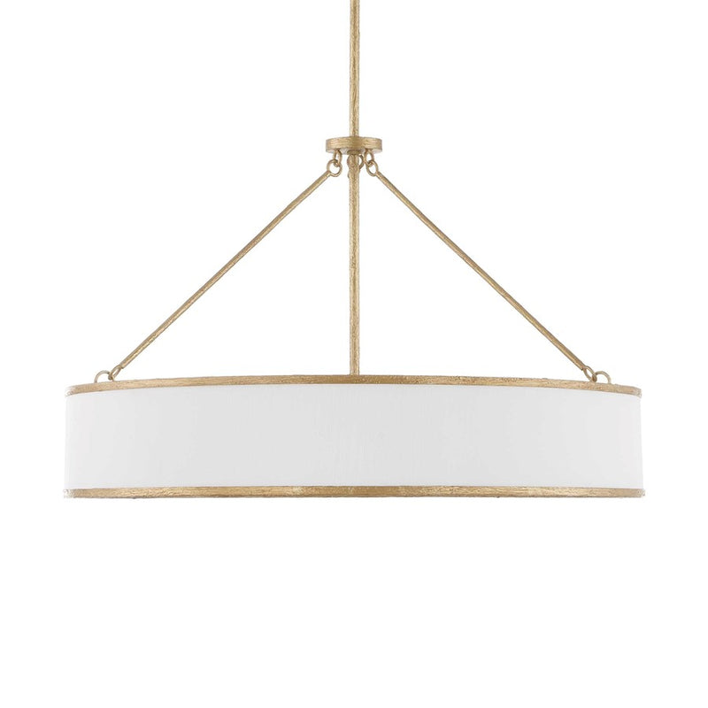 Uttermost Algiers 8 Light Drum Pendant, Textured Soft Gold