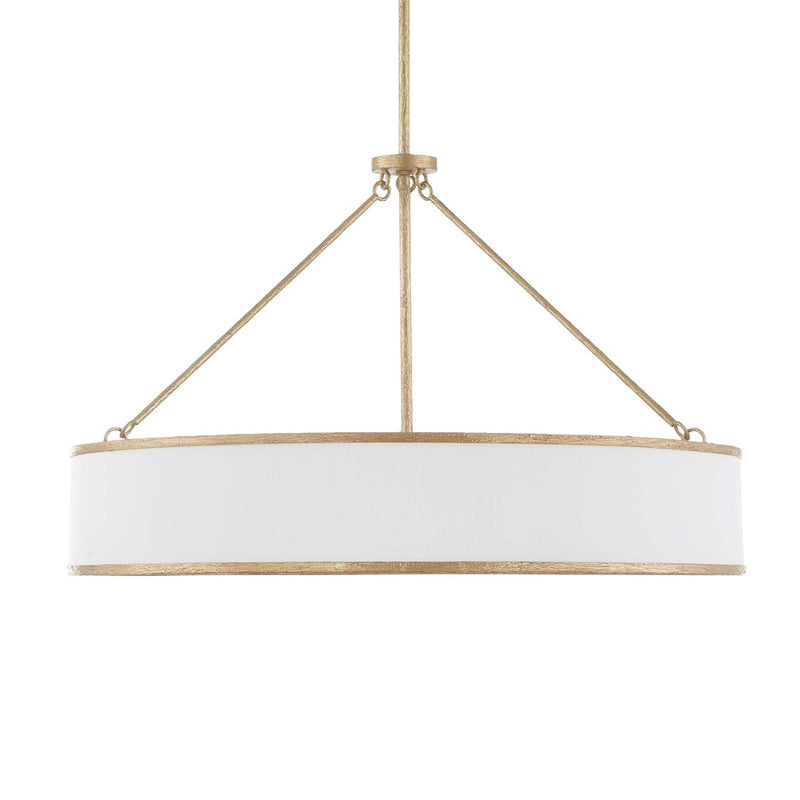 Uttermost Algiers 8 Light Drum Pendant, Textured Soft Gold
