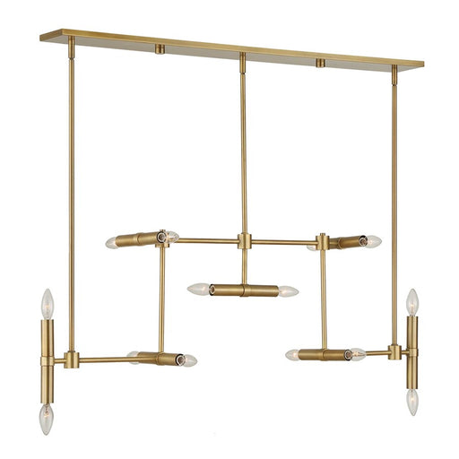Uttermost Cadre 14 Light Modern Linear Pendant, Antique Brass - 21640
