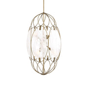Uttermost Valencia 6 Light Glass Panel Pendant, Soft Gold - 21641
