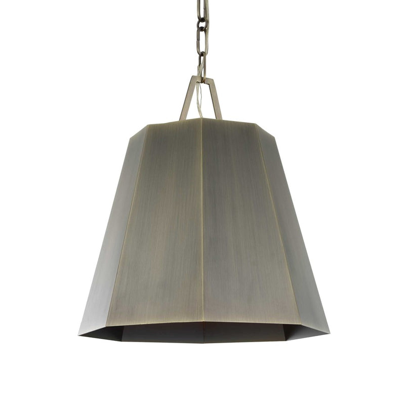 Uttermost Granada 1 Light Hexagon Pendant, Weathered Brass