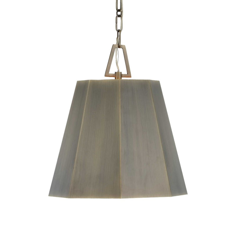 Uttermost Granada 1 Light Hexagon Pendant, Weathered Brass