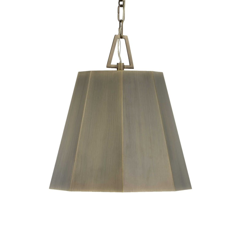 Uttermost Granada 1 Light Hexagon Pendant, Weathered Brass