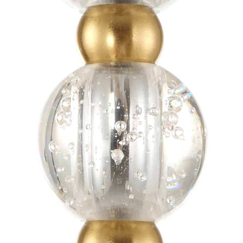 Uttermost Ripple 1 Light Frost Glass Pendant, Warm Brass