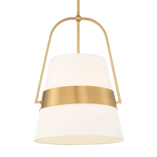 Uttermost Harness 1 Light Shade Pendant, Warm Brass - 21646