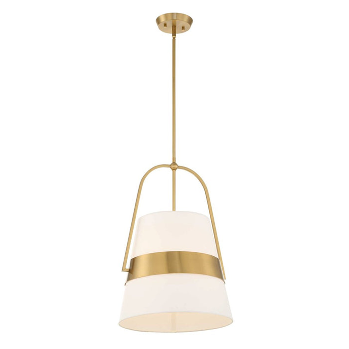 Uttermost Harness 1 Light Shade Pendant, Warm Brass