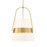 Uttermost Harness 1 Light Shade Pendant, Warm Brass
