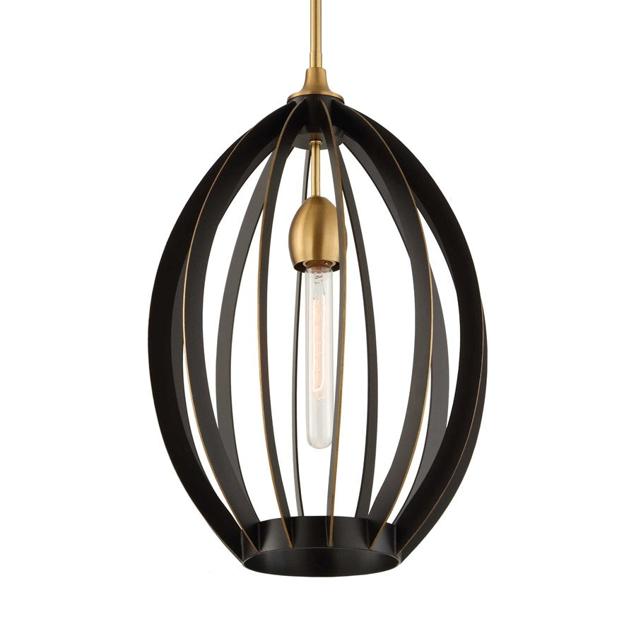 Uttermost Darby 1 Light Architectural Oval Pendant, Dark Bronze - 21647