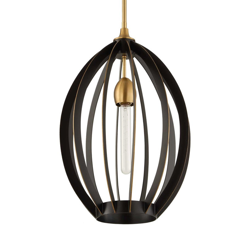Uttermost Darby 1 Light Architectural Oval Pendant, Dark Bronze