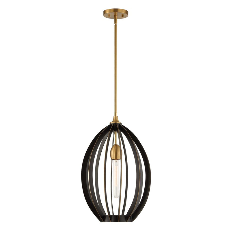 Uttermost Darby 1 Light Architectural Oval Pendant, Dark Bronze