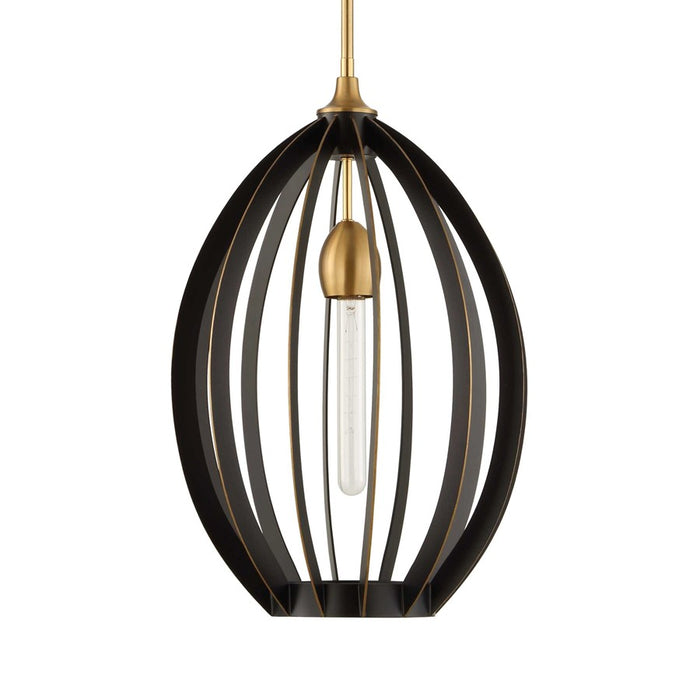 Uttermost Darby 1 Light Architectural Oval Pendant, Dark Bronze