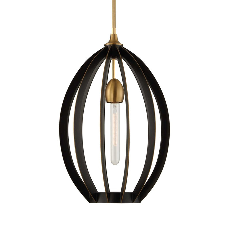Uttermost Darby 1 Light Architectural Oval Pendant, Dark Bronze