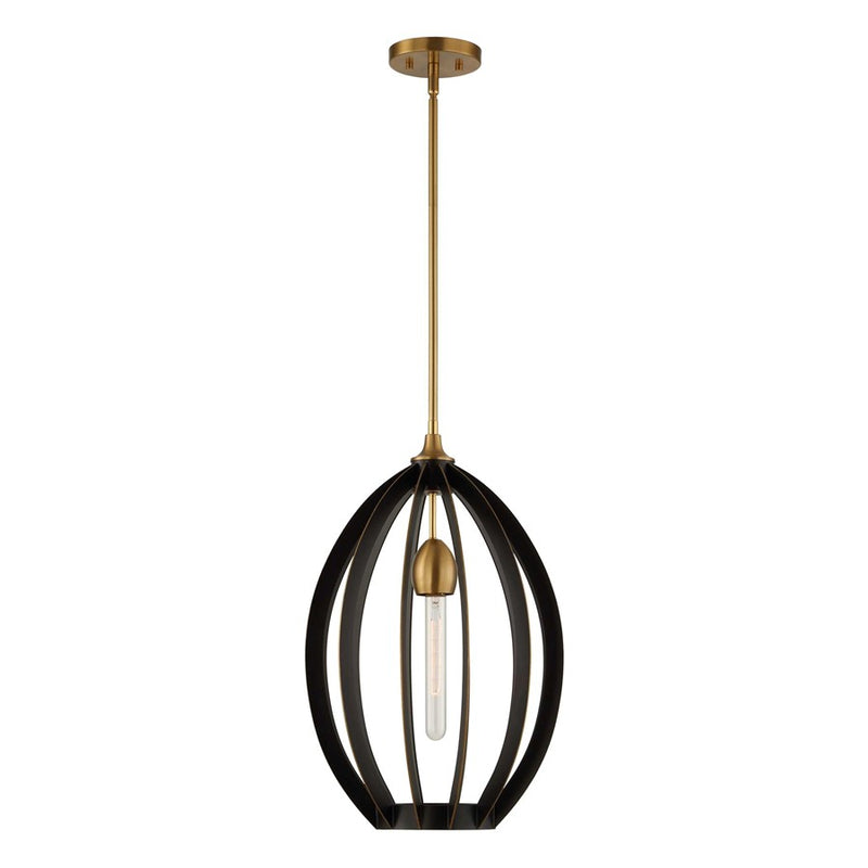 Uttermost Darby 1 Light Architectural Oval Pendant, Dark Bronze