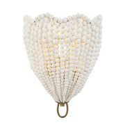 Uttermost Biddeford 1 Light White Beaded Sconce, Gold - 22597