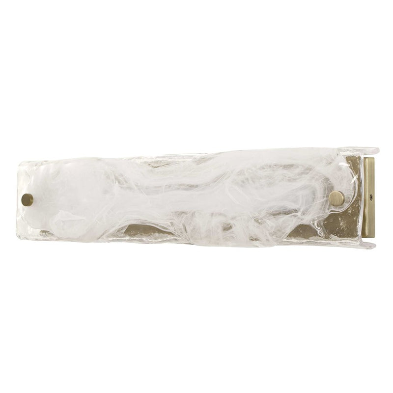 Uttermost Taffy 1 Light LED Swirl Glass Sconce, Antique Brass