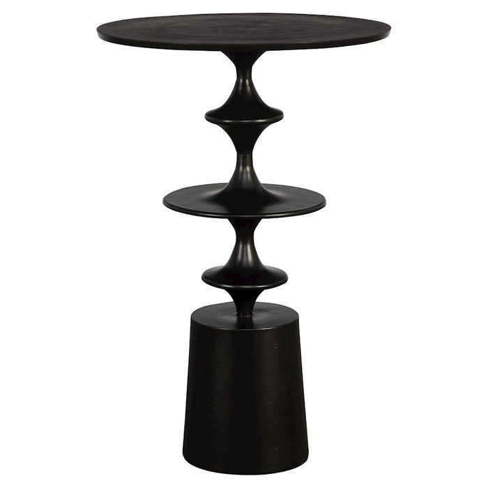 Uttermost Flight Accent Table, Satin Black - 22921