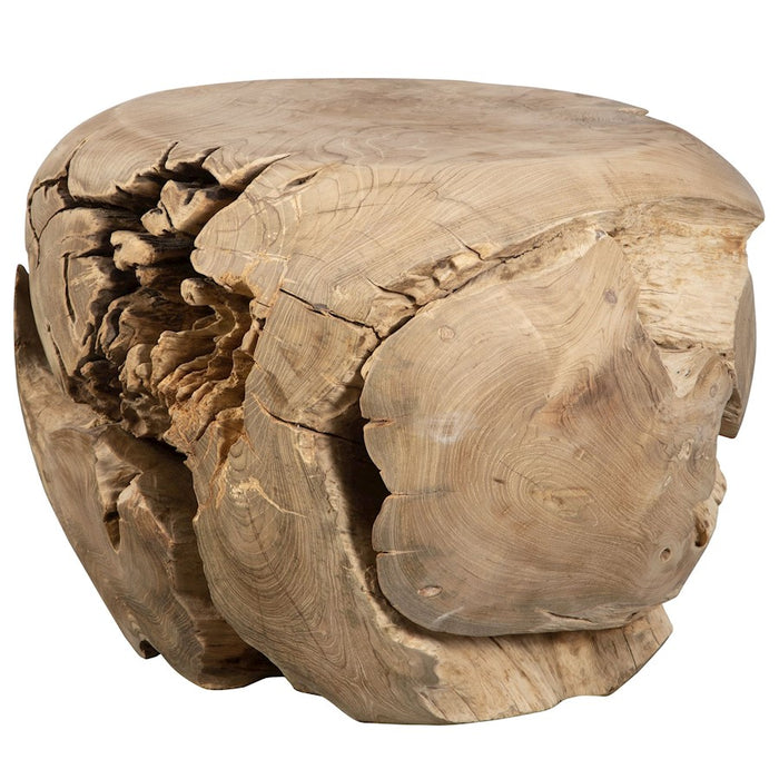 Uttermost Sola Handcrafted Side Table, Bleached Teak