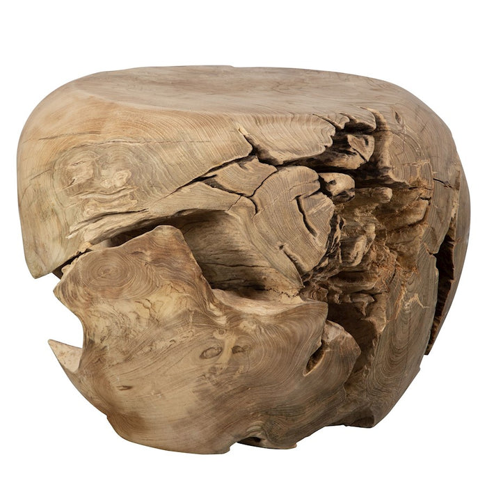 Uttermost Sola Handcrafted Side Table, Bleached Teak