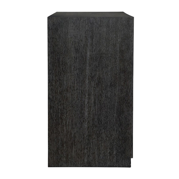 Uttermost Besos 4 Drawer Chest, Walnut/Oak/Brass