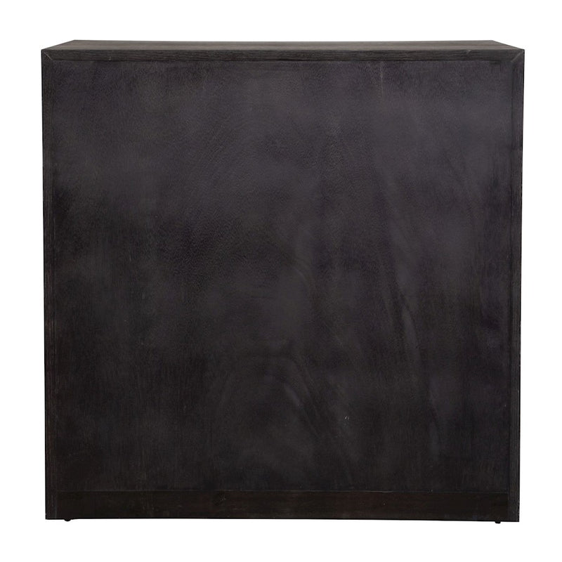 Uttermost Besos 4 Drawer Chest, Walnut/Oak/Brass