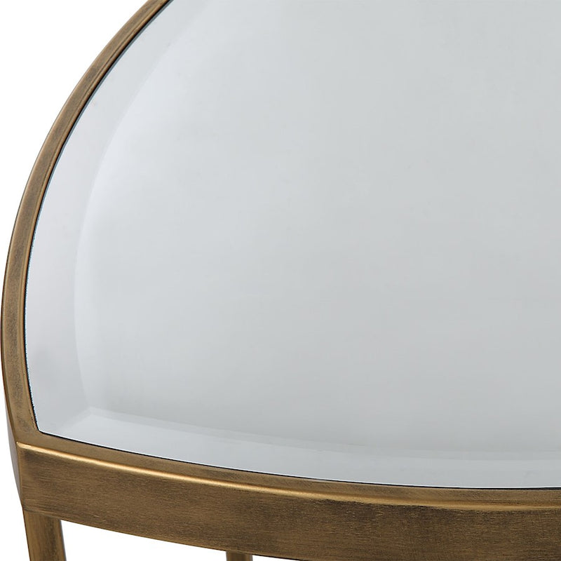 Uttermost Vista Nesting Tables, Set Of 2, Antique Gold