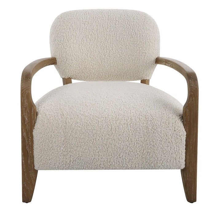 Uttermost Telluride Shearling Accent Chair, Natural Faux - 23772