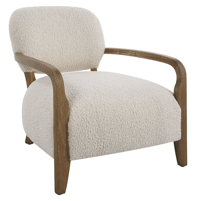 Uttermost Telluride Shearling Accent Chair, Natural Faux