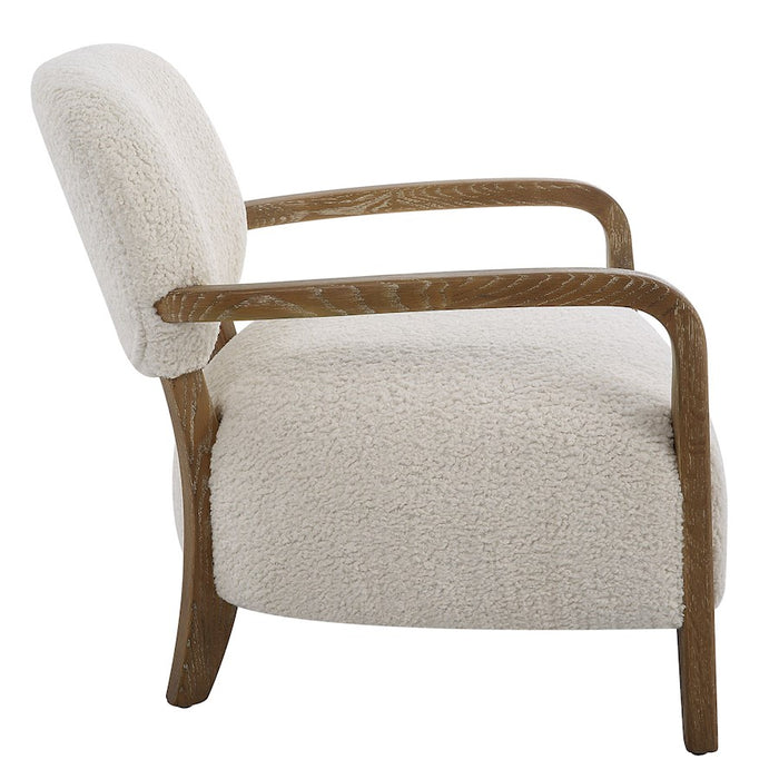 Uttermost Telluride Shearling Accent Chair, Natural Faux