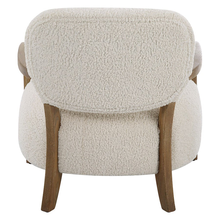 Uttermost Telluride Shearling Accent Chair, Natural Faux