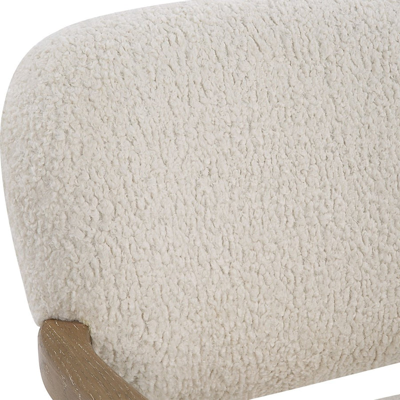 Uttermost Telluride Shearling Accent Chair, Natural Faux