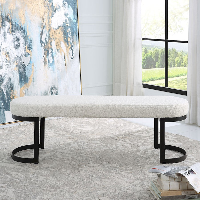 Uttermost Infinity Bench, Matte Black