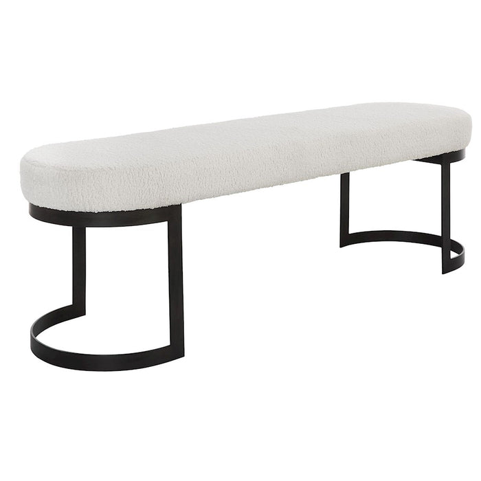 Uttermost Infinity Bench, Matte Black