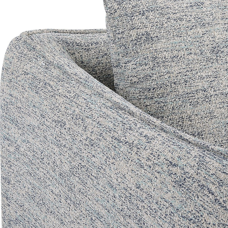 Uttermost Corben Swivel Chair, Weathered Gray/Blue/White