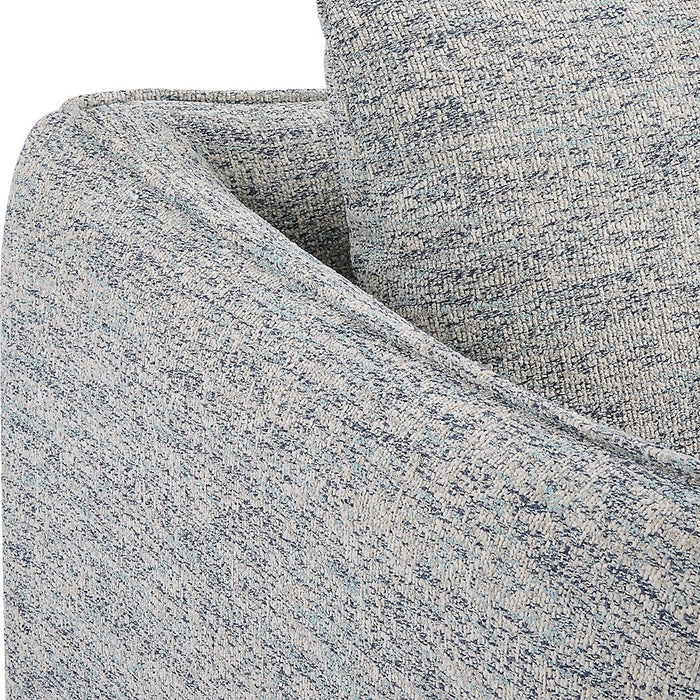 Uttermost Corben Swivel Chair, Weathered Gray/Blue/White