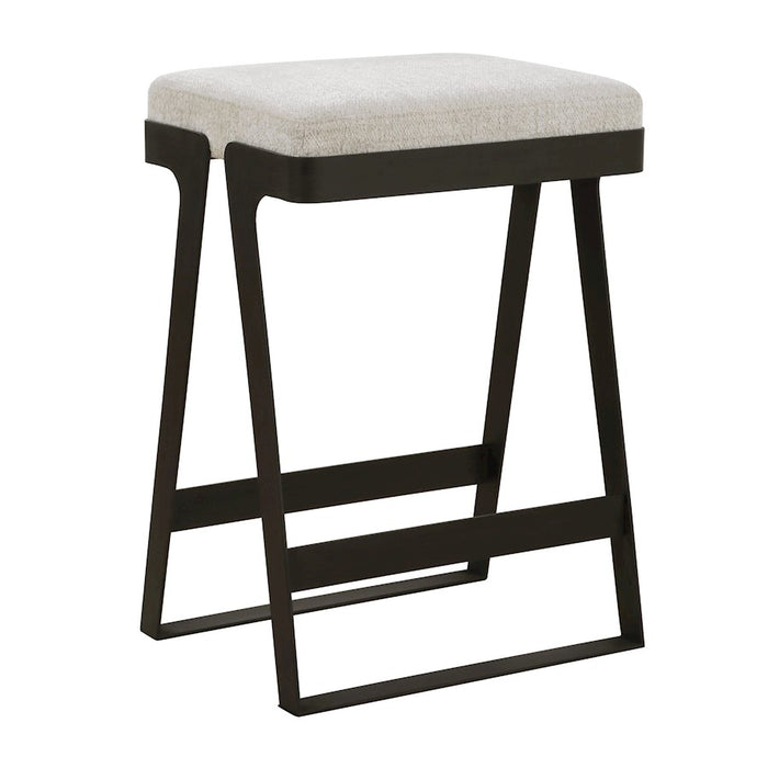 Uttermost Hover Iron Counter Stool, Aged Black - 23875