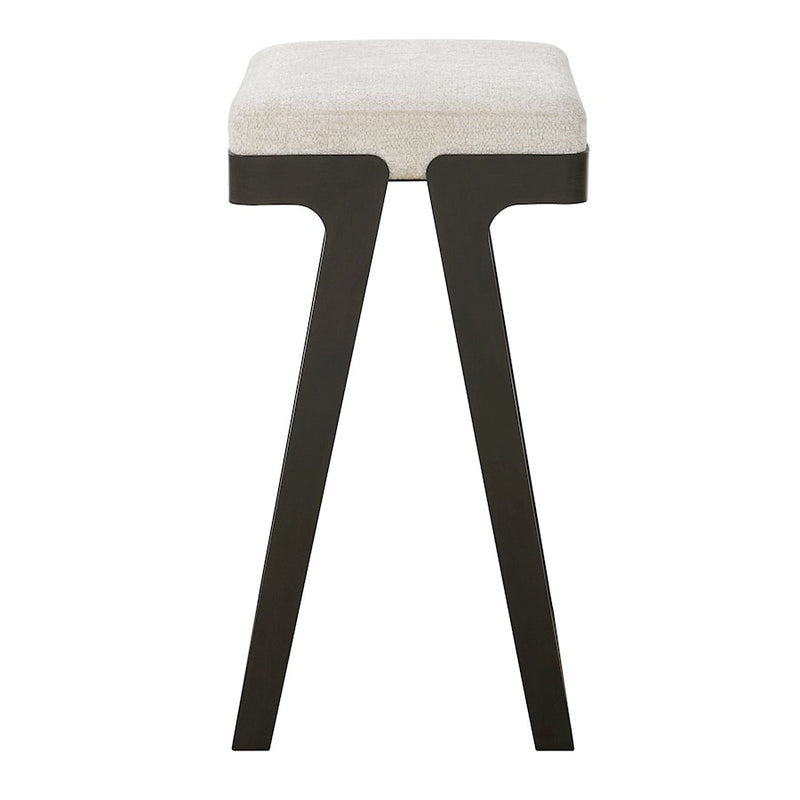Uttermost Hover Iron Counter Stool, Aged Black