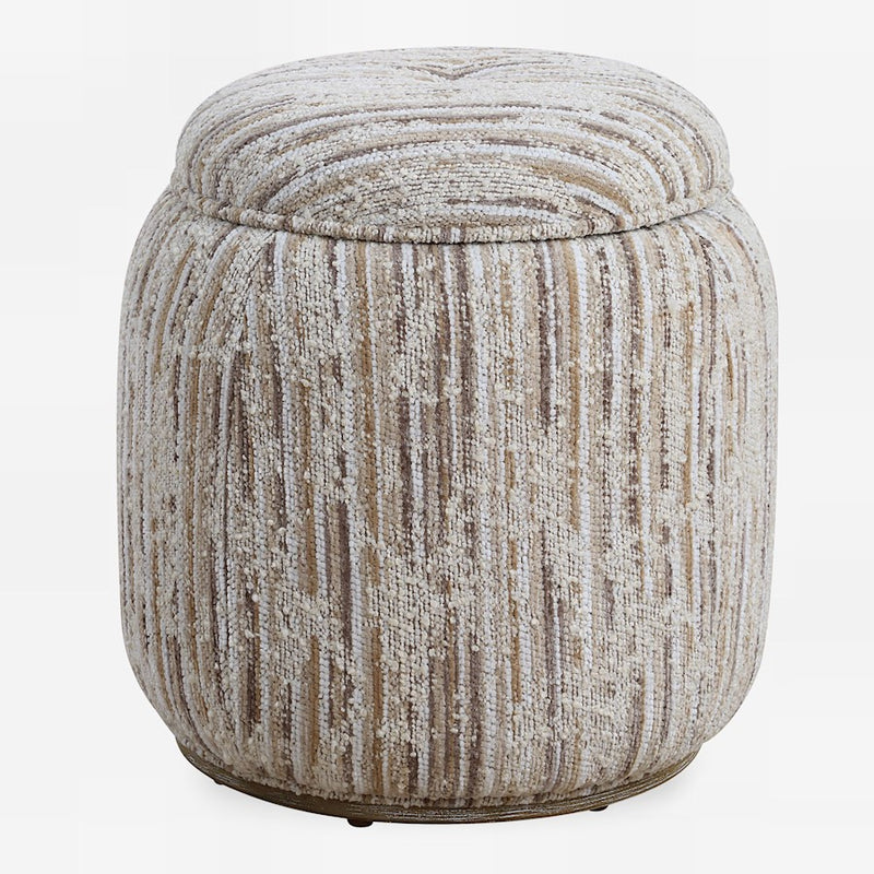 Uttermost Dialogue Ottoman, Tan/Oak - 23876