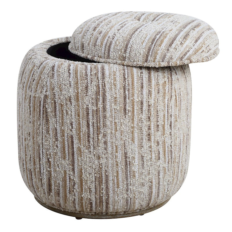 Uttermost Dialogue Ottoman, Tan/Oak
