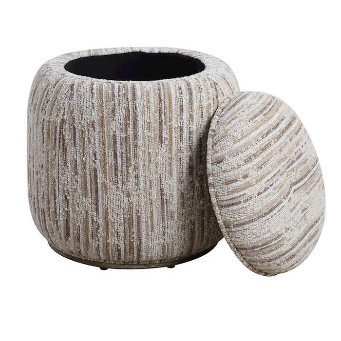 Uttermost Dialogue Ottoman, Tan/Oak