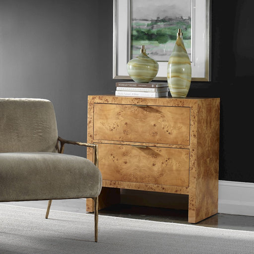 Uttermost Indus 2 Drawer Burl Chest