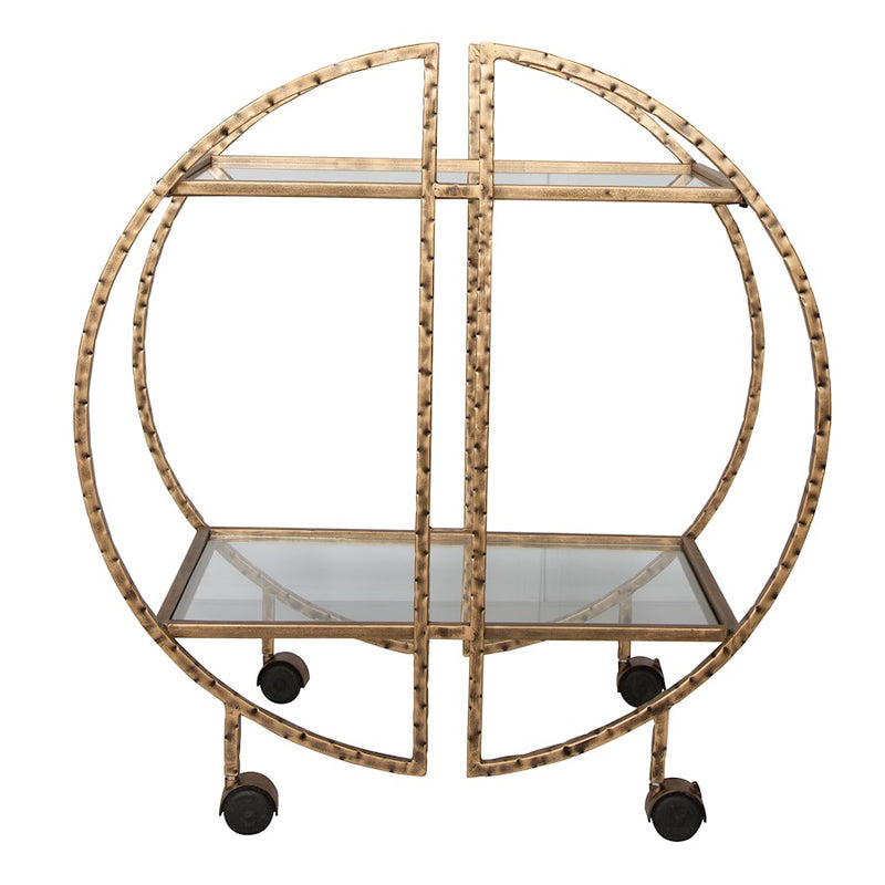 Uttermost Zelina Gold Bar Cart