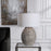 Uttermost Cyprien Grey White 1 Light Table Lamp, Brushed Nickel