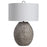 Uttermost Cyprien Grey White 1 Light Table Lamp, Brushed Nickel