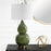 Uttermost Gourd Table Lamp, Green/Brass