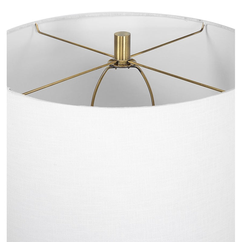 Uttermost Zade Table Lamp, Blue/Brass
