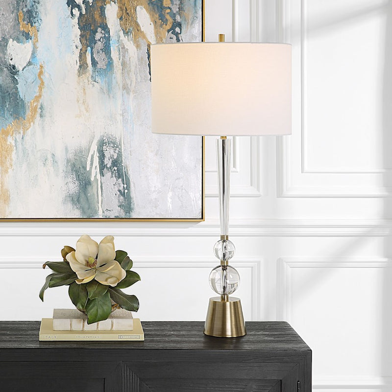 Uttermost Annily Crystal Table Lamp, Brass - 30233