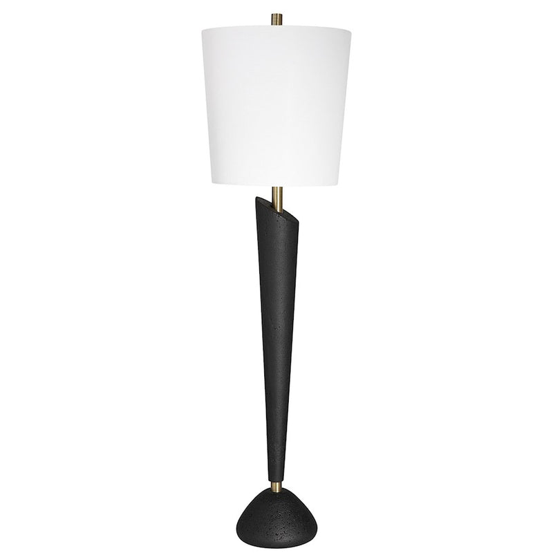 Uttermost Cypher Modern Buffet Lamp, Brass/White