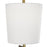 Uttermost Cypher Modern Buffet Lamp, Brass/White